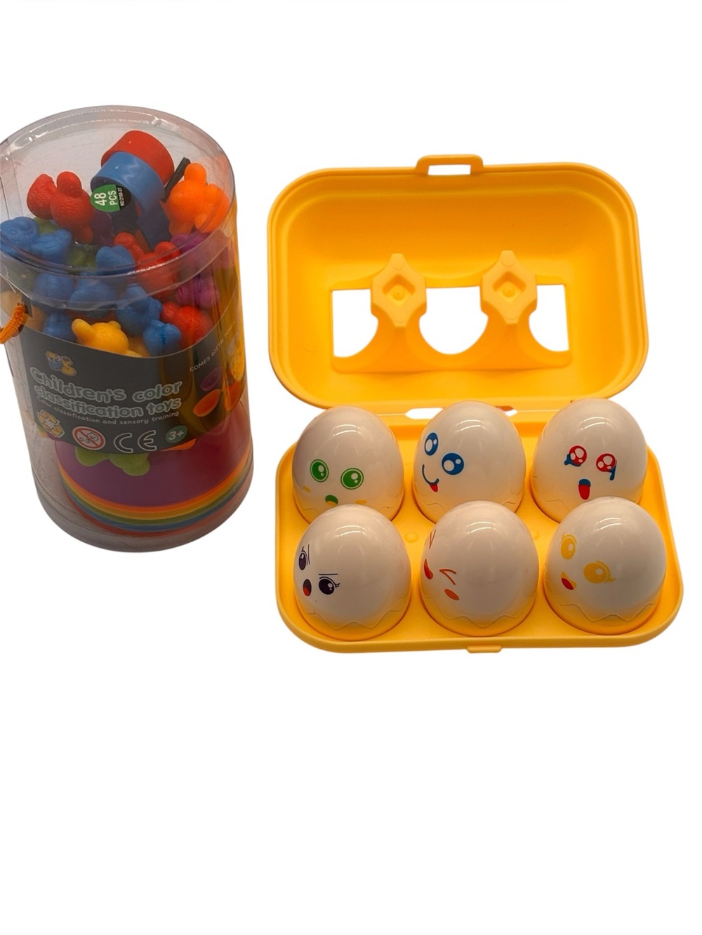 Early Development Toys for Toddlers Color Classification Bears/  Squeaking Chick